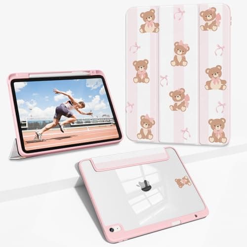 PeculiChic Case Compatible with iPad Air 11 inch M3 2025 / M2 2024, iPad Air 5th 2022 / 4th Generation 10.9 Inch 2020, Shockproof Hybrid Slim Stand Cover with Clear Back Shell & Pencil Holder, Z005 thumbnail 9