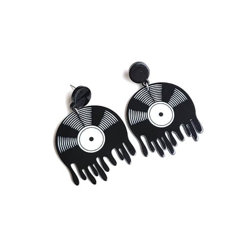 MIAIULIA Vinyl Record Earrings 1950's/80's Retro Music Earrings DJ Earrings Jewelry thumbnail 3