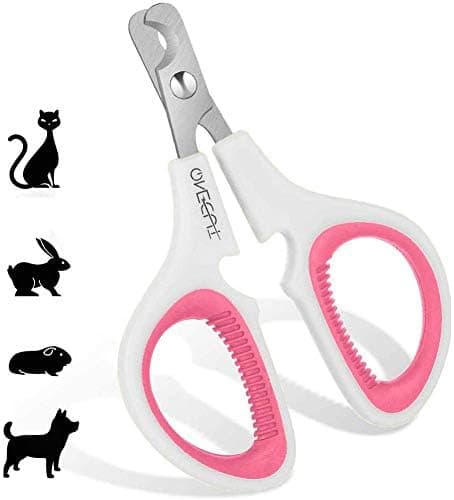 OneCut Pet Nail Clippers, Update Version Cat & Kitten Claw Nail Clippers for Trimming, Professional Pet Nail Clippers Best for a Cat, Puppy,Rabbit, Kitten & Small Dog,Sharp & Safe (Pink) thumbnail 2