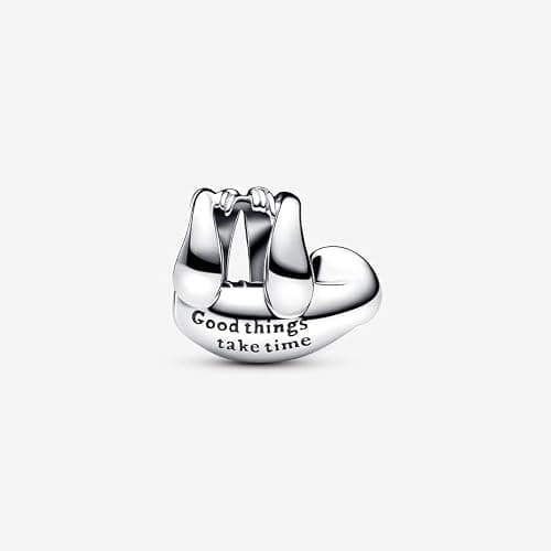 Pandora Moments Charm Raupe, Sterlingsilber. mit schwarzem Kristall, rosa und dunkelrosa Emaille thumbnail 6