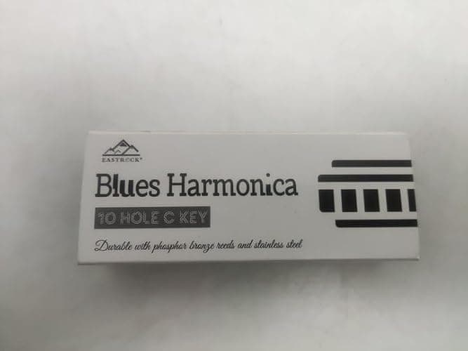 EastRock Blues Harmonica Mouth Organ 10 Hole C Key with Case, Diatonic Harmonica for Professional Player, Beginner, Students gifts, Adult, Friends, Gift Black thumbnail 9