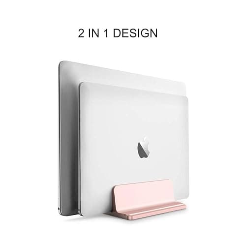 BECEMURU Adjustable Aluminum Laptop Stand, Rose Gold, Fits 14mm to 42mm Laptop Thickness, Protective Non-slip Mat thumbnail 5