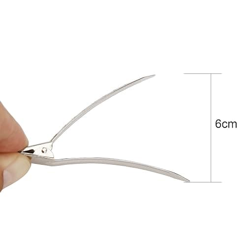 Beayuer 25 Pieces Duck Bill Hair Clips, 3.5 Inch Rustproof Metal Alligator Curl Clips with Holes for Hair Styling, Hair Coloring, Thick Hair Sectioning, Salon, Bows DIY, Silver (25 Pcs, 3.5in Silver) thumbnail 4