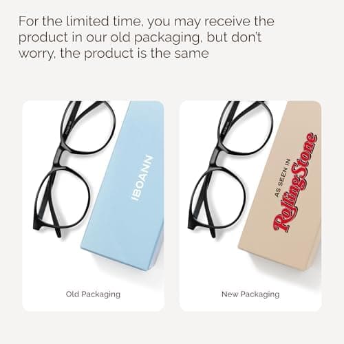 IBOANN Blue Light Blocking Glasses Women/Men, Round Fashion Retro Frame, Vintage Fake Eyeglasses with Clear Lens thumbnail 9