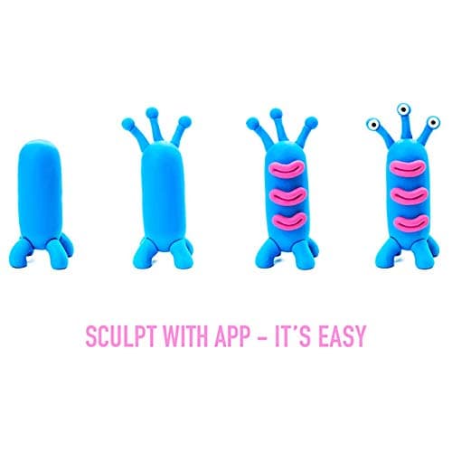 Fat Brain Toys Hey Clay Aliens, Air Dry Clay Kit with Interactive App for Kids & Tweens, Modeling Clay and Crafts Set thumbnail 7