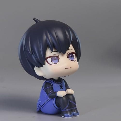 Puruuige Isagi Yoichi Figure Anime Look Up Figurine 3.9'' PVC Cute Action Figure Model Cake Topper Collectible Statue thumbnail 3