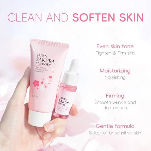 Japan Sakura Skin Care Set For Teens Gift - All In One Set Skin Care For Kids 10 -12- Kids Skin Care Set For Girls Ages 8-12 - Skincare For Girls 10-12 - All In One Teen Skin Care - Hydrating thumbnail 3