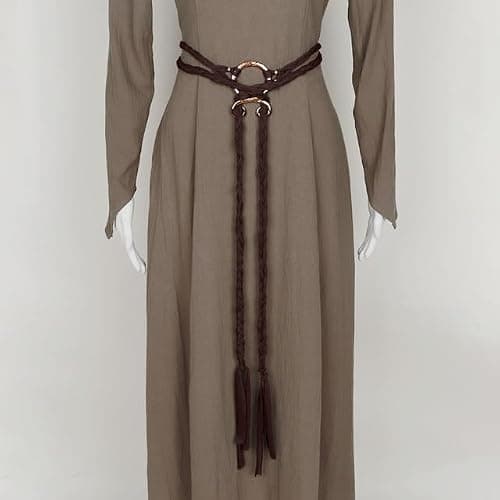 L'VOW Viking Troll Cross Belt Women Medieval Extra Long Rope Belt for Norse Witch Shaman Pagan Ren Faire Accessory thumbnail 6
