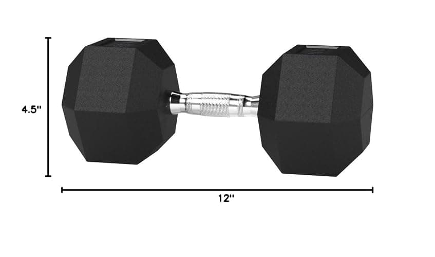 Amazon Basics Rubber Hex Dumbbell Hand Weight thumbnail 6