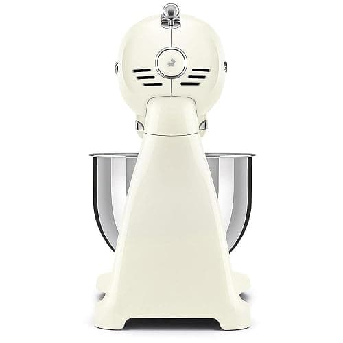 Smeg, Robot Pâtissier SMF03CREU, 10 Niveaux de Vitesse, Fonction Mise en Marche Progressive, Bol 4,8 L, Verrouillage Moteur de Sécurité, 3 Batteurs, Crochet et Couvercle Fournis, 800W, Crème thumbnail 5