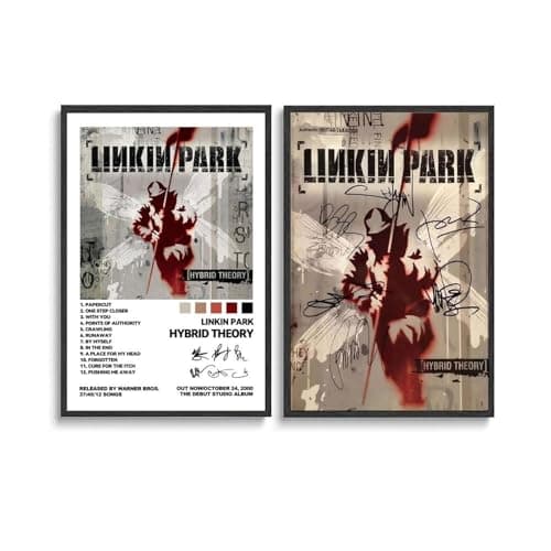 Linkin Poster Park Music Rock Band Album Cover Poster A Set of 2 Canvas Posters Room Aesthetic Festival Gift Family Bedroom Decor Wall Art Home12x18inch(30x45cm) Style-2 - Image 1