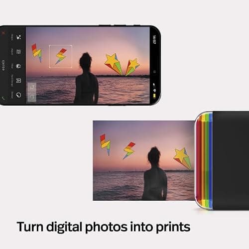 Polaroid Hi-Print + Paper Bundle- 2nd Generation Bluetooth Connected 2x3 Pocket Photo Dye-Sub Printer - Black Printer + 40 Photos (6439) thumbnail 5