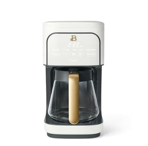 Beautiful 12 Cup Programmable Coffee Maker, by Drew Barrymore White Icing - Image 1