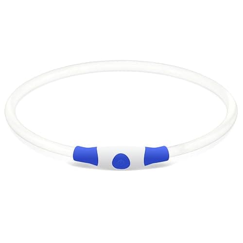 Light up Dog Collar, BSEEN USB Rechargeable Flash Dog Necklace Light, Pet Safety Collar Makes Your Beloved Dogs Be Seen at Night for Small Medium Large Dogs(Blue) thumbnail 5