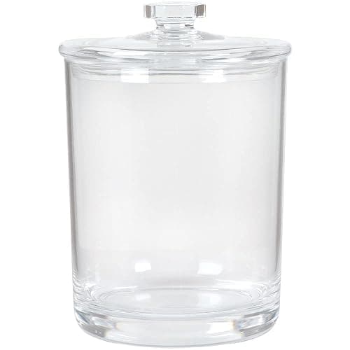 ForPro Professional Collection Acrylic Apothecary Jar with Lid, 60 Oz Storage Container for Bathroom, Kitchen and Office, 7.75" x 5" - Image 1