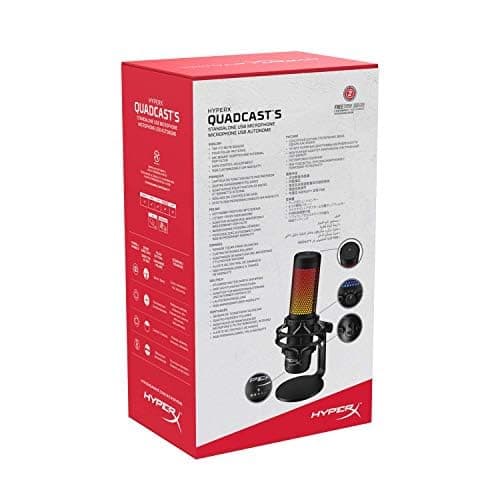 HyperX QuadCast S – RGB USB Condenser Microphone for PC, PS4, PS5 and Mac, Anti-Vibration Shock Mount, 4 Polar Patterns, Pop Filter, Gain Control, Gaming, Streaming, Podcasts, Twitch, YouTube, Discord thumbnail 12