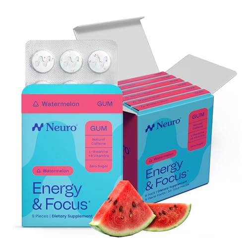 Neuro Energy & Focus Gum, Watermelon, 54 Count - Image 1