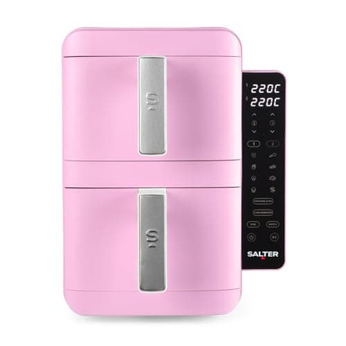Salter VertiCook Ultra Stackable Air Fryer - Vertical 9L Digital Air Fryer, 2 x 4.5L Baskets & Racks, 9 Functions, Sync & Match, PFAS-Free Grill Tray, Space Saving, 60-230°C, 60-Min Timer, 2400W, Pink thumbnail 8