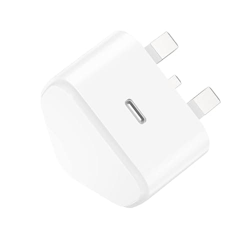 USB C Plug for iPhone 16 15 14 13 12 11 Pro Max Plus X XS XR 8, SE 2020, iPad Pro Air Mini, AirPods Pro, Samsung Galaxy, 25W Fast Charger USBC Type C Power Charging Head Adapter Charge Wall PD UK - Image 1