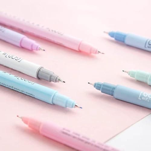 HANKU Colored Fineliner Pens, 0.38mm Fine Tip Pens, 8 Colors Fine Point Pen, Bible Journaling Planner Micro Pen Set for Writing, Drawing, Note Taking, Bullet Journaling thumbnail 3