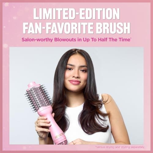 REVLON One-Step Volumizer Hair Dryer and Styler for Easy Salon-Style Blowouts, Revlon Blow Dry Brush for All Hair Types and Lengths, 10th Anniversary Pink Fizz (Limited Edition) thumbnail 3