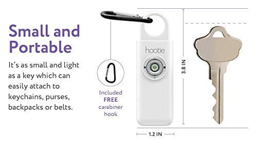 Hootie Personal Safety Alarm for Women, Men, & Kids - Keychain Alarm, Self Defense Strobe & Siren, Security Siren Keychain with 130dB Self Defense Siren & Strobe Light - Mint thumbnail 2