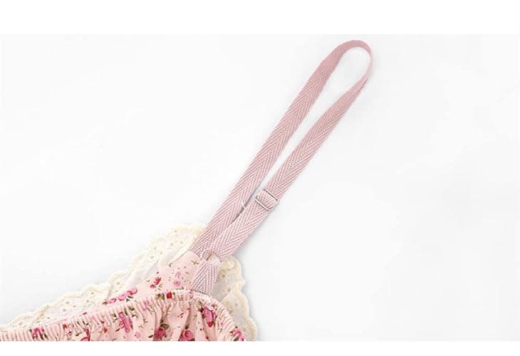 Zweiteiliger Pjs Sets Hausanzug, Kurzer Pyjama Für Damen, Sexy, Atmungsaktiv, Zweiteilig, Niedlich, Rosa, Floral, Pyjama-Set, Spitze, Cami-Oberteil, Pyjamahose, Loungewear, Sommerkleidung Für Dame thumbnail 4