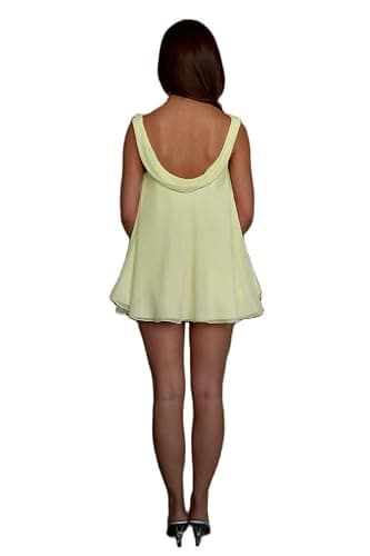 Aonoapll Women Y2k Babydoll Shorts Set Sleeveless Flowy Ruffle Tank Top and Shorts Coquette Chiffon Pj Set thumbnail 5
