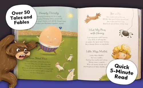Five-Minute Stories - Over 50 Tales and Fables: Short Nursery Rhymes, Fairy Tales, and Bedtime Collections for Children thumbnail 3