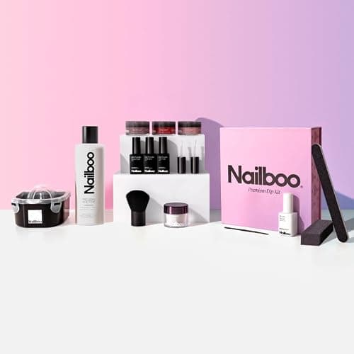 Nailboo Dip Powder Nail Kit – Includes 3 Custom Made Dip Powders, Gel Base Coat, Activator, Top Coat, Pro Tools for Salon-Quality Nails, No UV Light Needed, Multi-Color, 0.8oz Each thumbnail 10
