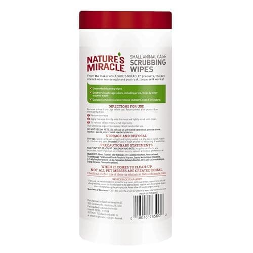 Nature’s Miracle Small Animal Cage Scrubbing Wipes 30Ct thumbnail 2