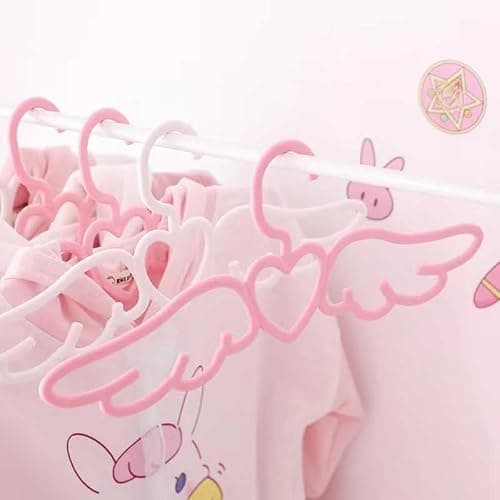 Cute Angel Wing Clothes Hanger - Heart-Shaped Design for Dorm Room - Perfect for Ties, Scarves, and Accessories (20 Pcs) thumbnail 5
