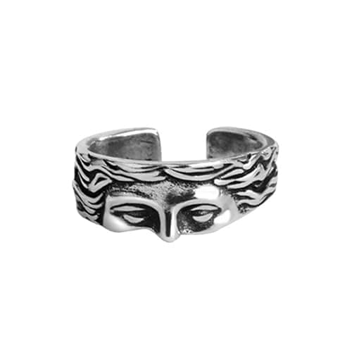 OIDIMS Vintage Venus Half Face Ring For Women Men Adjustable Personalized Open Wrap Knuckle Finger Band Rings Thumb Fashion Unique Jewelry Gift - Image 1