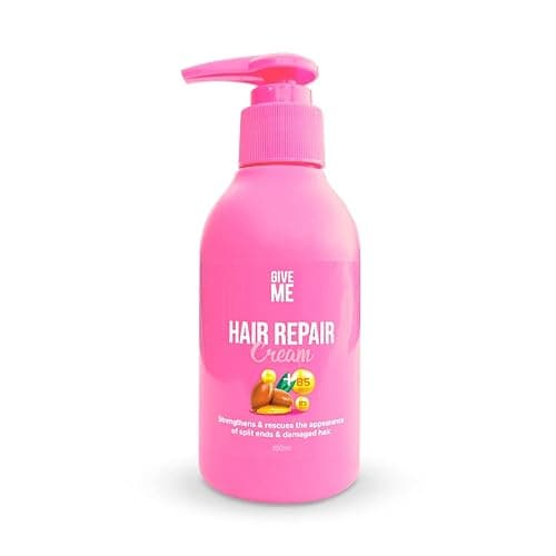 Give Me Cosmetics Hair Repair Cream, Leave In Conditioner Treatment, Reduces Split Ends, Rich in Castor Oil, Argan Oil and Vitamins B3 and B5 & Strengthening Protein, Reverse Damage - Image 1
