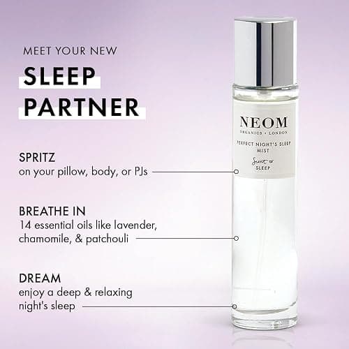 NEOM - Lavender & Chamomile Mist for Body & Pillow, 1 Fl Oz | Perfect Night's Sleep Range | Essential Oils | Pillow Mist - Lavender - 1 Fl Oz (Pack of 1) thumbnail 2
