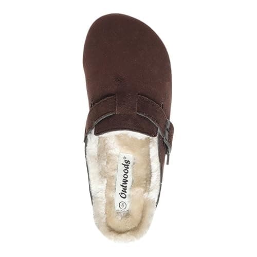 Women Slip-On Clog with Cork Footbed Fuzzy Faux Fur Mule Slide Sandals Shoes thumbnail 5