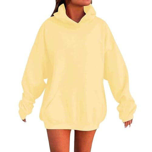Kids Girls Boys Oversized Hoodie Cute Long Sleeve Solid Pullover Hooded Sweatshirts Fall Winter Preppy Clothes thumbnail 2