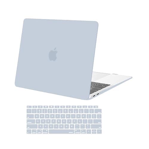 MOSISO Compatible with MacBook Air 13 inch Case 2022 2021 2020 2019 2018 Release A2337 M1 A2179 A1932 Touch ID, Plastic Hard Shell Cover&Keyboard Cover for MacBook Air 13.3 inch Case, Baby Blue - Image 1