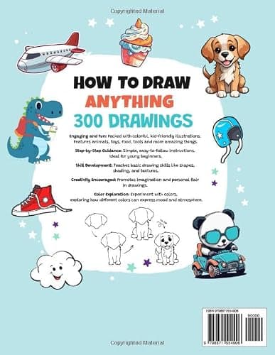 How To Draw Anything: 300 Drawings of Adorable Things, Animals, Food, Gifts, and other Amazing Items | Book For Kids thumbnail 2