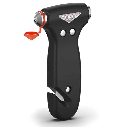 THINKWORK Car Safety Hammer, 3-in-1 Emergency Escape Tool with One Second Window Breaker and Seat Belt Cutter, Safety Emergency Car Escape Tool for Car, Office, Home, Black - Image 1