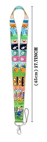 Pinstant Come Along With Me Adventure Time Cartoon Animated TV Show 17.7" Neck Lanyard Keychain Holder ID Badge Mobile Phone Pin Strap thumbnail 2