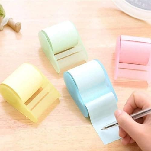 Sourcemall Full Adhesive Roll Sticky Notes, Self-Stick Notes,Width x Length 2 x 300 Inches, 4 Rolls/Pack (Four Colors with Dispensers) - Image 1