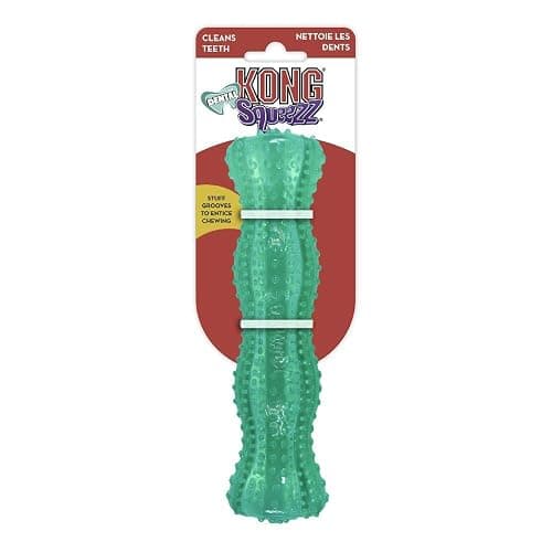 KONG Squeezz Dental Stick - Dog Toy for Cleaning Teeth - Flexible Chew Toy for Gentle & Mild Chewers - for Medium/Large Dogs thumbnail 3