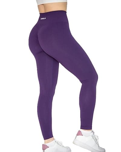 AUROLA Workout Leggings for Women Seamless Scrunch Tights Tummy Control Gym Fitness Girl Sport Active Yoga Pants thumbnail 2