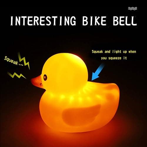 wonuu Rubber Duck Bike Bell, Squeeze Ducks with Helmet for Cycling Car Dashboard Decorations Motorcycle Bicycle Accessories thumbnail 5