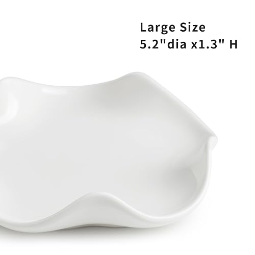 2 pcs Repose Cuillère Cuisine en Céramique,Support pour Ustensiles de Cuisine,Porte-Cuillère pour Spatules,Pinces,Cuillères à Café ou Ustensiles,Design Moderne pour Cuisinière et Comptoir (Blanc,13cm) thumbnail 7