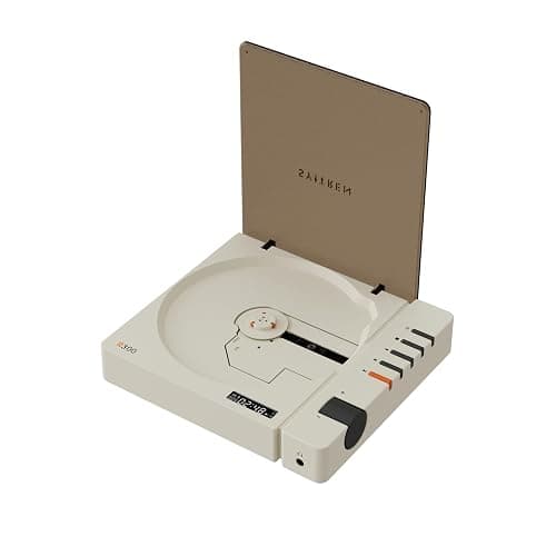 syitren R300 CD Player Bluetooth Portable Desktop Retro CD Player for Home Fiber Output No Built-in Speaker White Gift (White) - Image 1