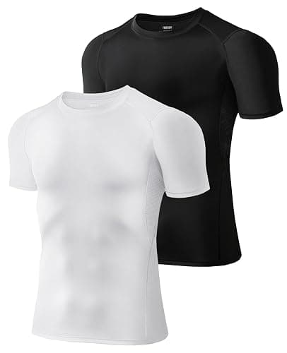 Tigersay Men's Compression Shirts, Short Sleeve T-Shirt Athletic Compression Tops Workout Sports Base Layer Undershirt - Image 1