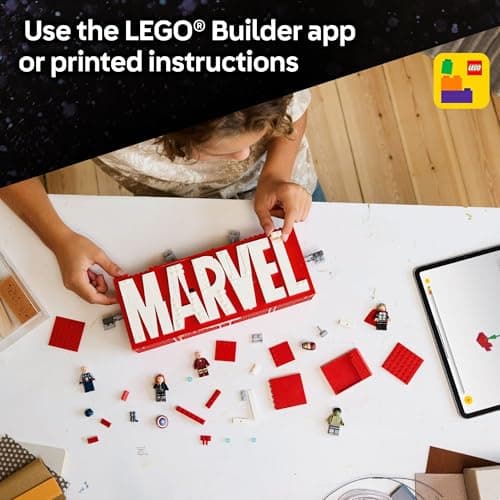 LEGO Marvel: Marvel Logo & Minifigures Building Toy - Marvel Collectible Set for Kids, Boys and Girls, Ages 12+ - Model Kit with 5 Minifigures - Gift Idea for Birthday - 76313 thumbnail 6