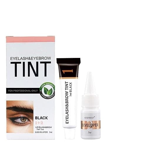 Lash & Brow Color Kit –Eyebrow Dye for Women & Professional Eyelash Color 7ml, Instant Natural Results, Easy-to-Use Eyelash Dye Kit for Salon/Home,Black - Image 1
